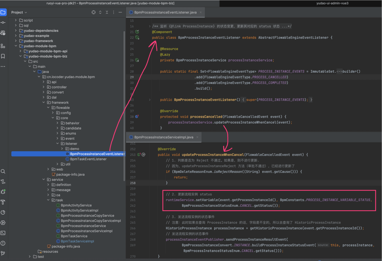 更新流程为已取消